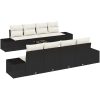 9-delars soffgrupp med kuddar i svart poly rattan vidaXL 55 x 55 x 37 cm – miniatyr 2