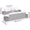 9-delars soffgrupp med kuddar i svart poly rattan vidaXL 55 x 55 x 37 cm – miniatyr 8