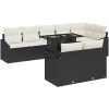 9-delars Soffset med Kuddar Svart Poly Rattan vidaXL 100 x 55 x 73 cm – miniatyr 2