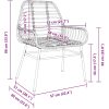 9 Delars Trädgårds Matsalsset Brun Poly Rattan vidaXL 200 x 80 x 73 cm – miniatyr 9