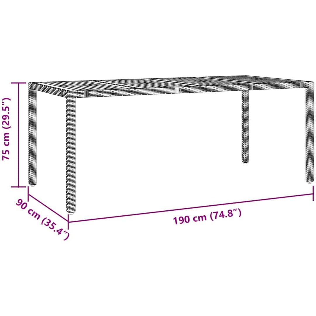 9 Delars Trädgårds matsalsset Grå Poly Rattan vidaXL 8 - Sits – bild 11