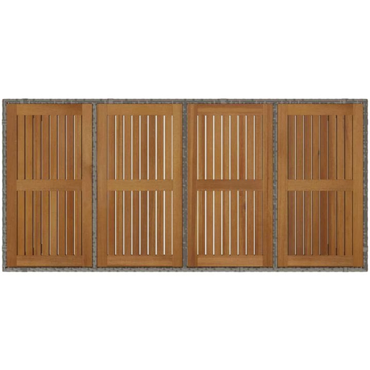 9 Delars Trädgårds matsalsset Grå Poly Rattan vidaXL 8 - Sits – bild 8