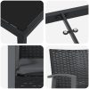 9-delars trädgårds matsalsset med kuddar svart poly rattan vidaXL 8 - Sits – miniatyr 8