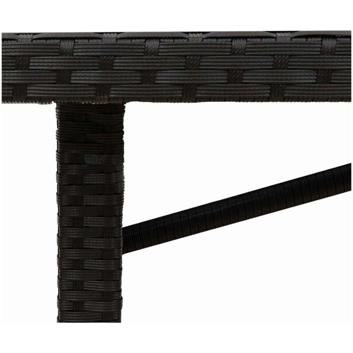9 Delars Trädgårds matsalsset Svart Poly Rattan vidaXL 8 - Sits – bild 12