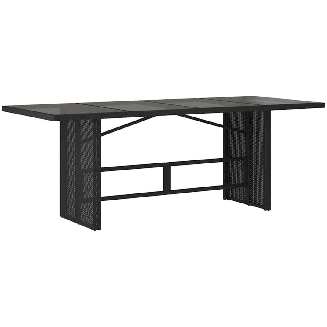 9 Delars Trädgårds matsalsset Svart Poly Rattan vidaXL 8 - Sits – bild 5