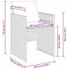 9 Delars Trädgårds Matset med Kuddar Beige Poly Rattan vidaXL Stor – miniatyr 8