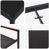 9-delars trädgårdsdining set i svart polyrotting vidaXL 200 x 80 x 73 cm – miniatyr 8