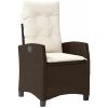 9 Delars Trädgårdsdining Set med Kuddar - Brun Poly Rattan. vidaXL 200 x 80 x 73 cm – miniatyr 6