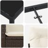 9 Delars Trädgårdsdining Set med Kuddar - Brun Poly Rattan. vidaXL 200 x 80 x 73 cm – miniatyr 8