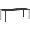 9 Delars Trädgårdsdining Set med Kuddar Grå Poly Rattan vidaXL 200 x 80 x 73 cm – miniatyr 5