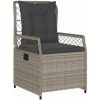 9-delars Trädgårdsduksats Ljusgrå Poly Rattan vidaXL 200 x 80 x 73 cm – miniatyr 6