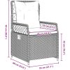 9-delars Trädgårdsduksats Ljusgrå Poly Rattan vidaXL 200 x 80 x 73 cm – miniatyr 9