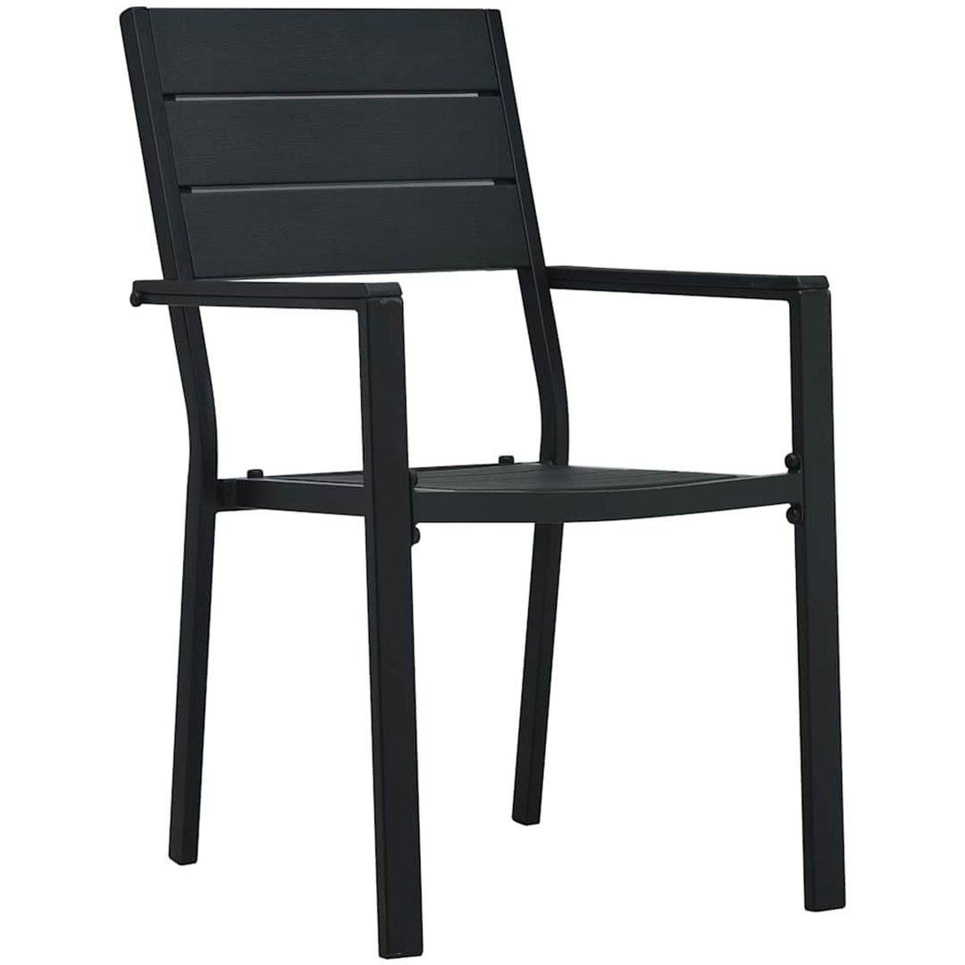 9 Delars Trädgårdsgrupp i svart HDPE vidaXL 200 x 80 x 73 cm – bild 6