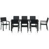 9 Delars Trädgårdsgrupp i svart HDPE vidaXL 200 x 80 x 73 cm – miniatyr 7