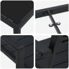 9 Delars Trädgårdsgrupp i svart HDPE vidaXL 200 x 80 x 73 cm – miniatyr 8