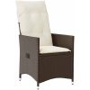 9-delars Trädgårdsmatbord med Kuddar Brun Poly Rattan vidaXL 56 x 59 x 92 cm – miniatyr 6