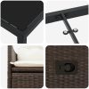9-delars Trädgårdsmatbord med Kuddar Brun Poly Rattan vidaXL 56 x 59 x 92 cm – miniatyr 8