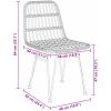 9-delars trädgårdsmatbord set i brun poly rattan. vidaXL 200 x 80 x 73 cm – miniatyr 8