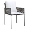 9 Delars Trädgårdsmatbord Set Med Kuddar - Brun, Poly Rattan. vidaXL 200 x 80 x 73 cm – miniatyr 6