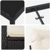 9 Delars Trädgårdsmatbordset Med Kuddar - Svart Poly Rattan vidaXL 200 x 80 x 73 cm – miniatyr 8