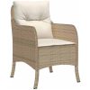 9-delars Trädgårdsmatsalsset med kuddar Beige Poly-konstrotting vidaXL 200 x 80 x 73 cm – miniatyr 5