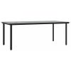 9 Delars Trädgårdsmatsalsset Svart Poly Rottning vidaXL 200 x 100 cm – miniatyr 5