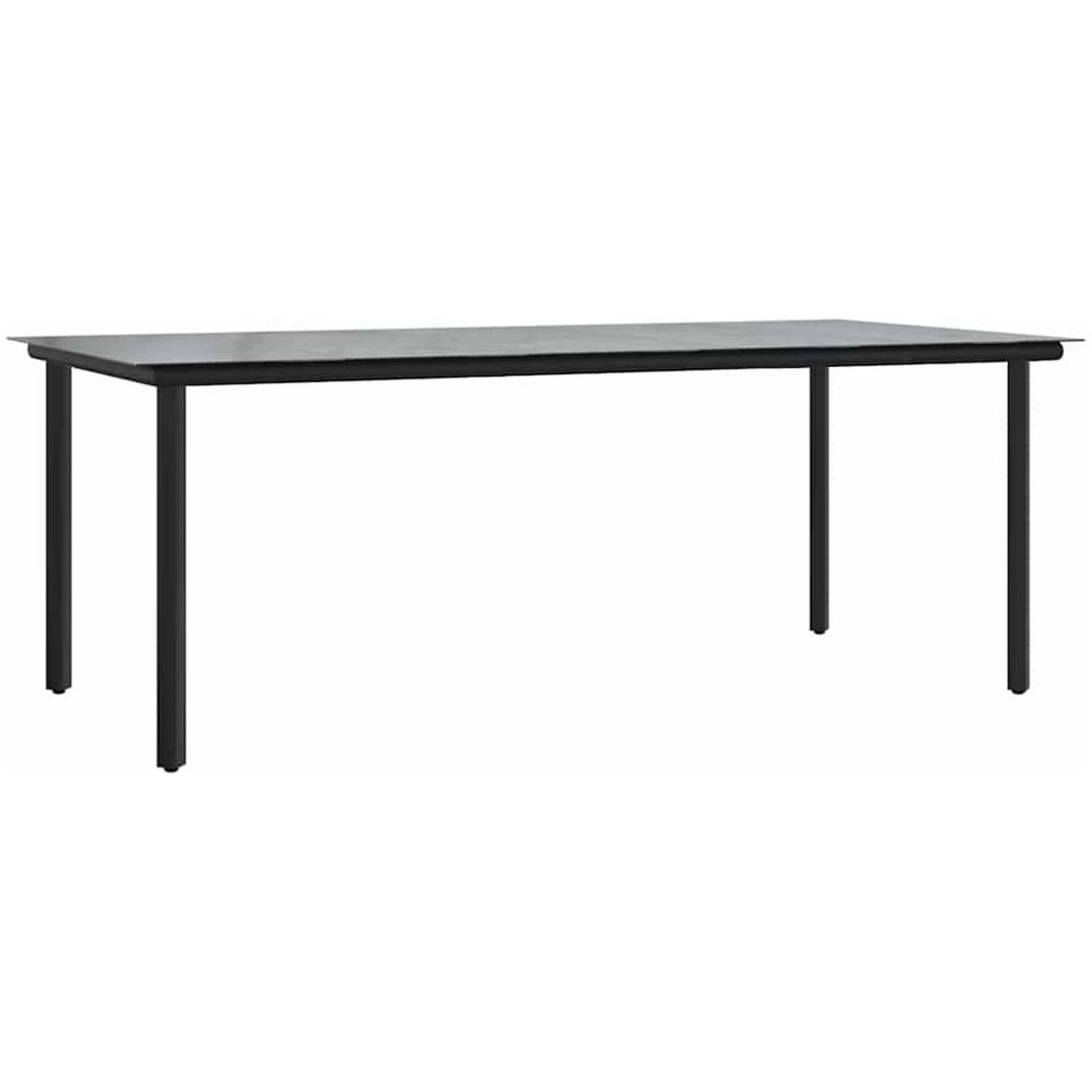 9 Delars Trädgårdsmatsalsset Svart Poly Rottning vidaXL 200 x 100 cm – bild 5