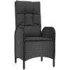 9 Delars Trädgårdsmöbel Set Svart Poly Rattan vidaXL Large – miniatyr 6
