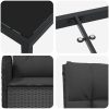 9 Delars Trädgårdsmöbel Set Svart Poly Rattan vidaXL Large – miniatyr 8