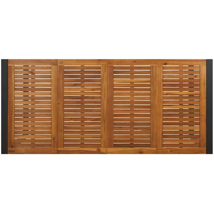 9 Delars Trädgårdsmöbelset Beige Poly Rattan Akacia vidaXL 8 - Sits – bild 8