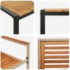 9 Delars Trädgårdsmöbelset Beige Poly Rattan Akacia vidaXL 8 - Sits – miniatyr 9
