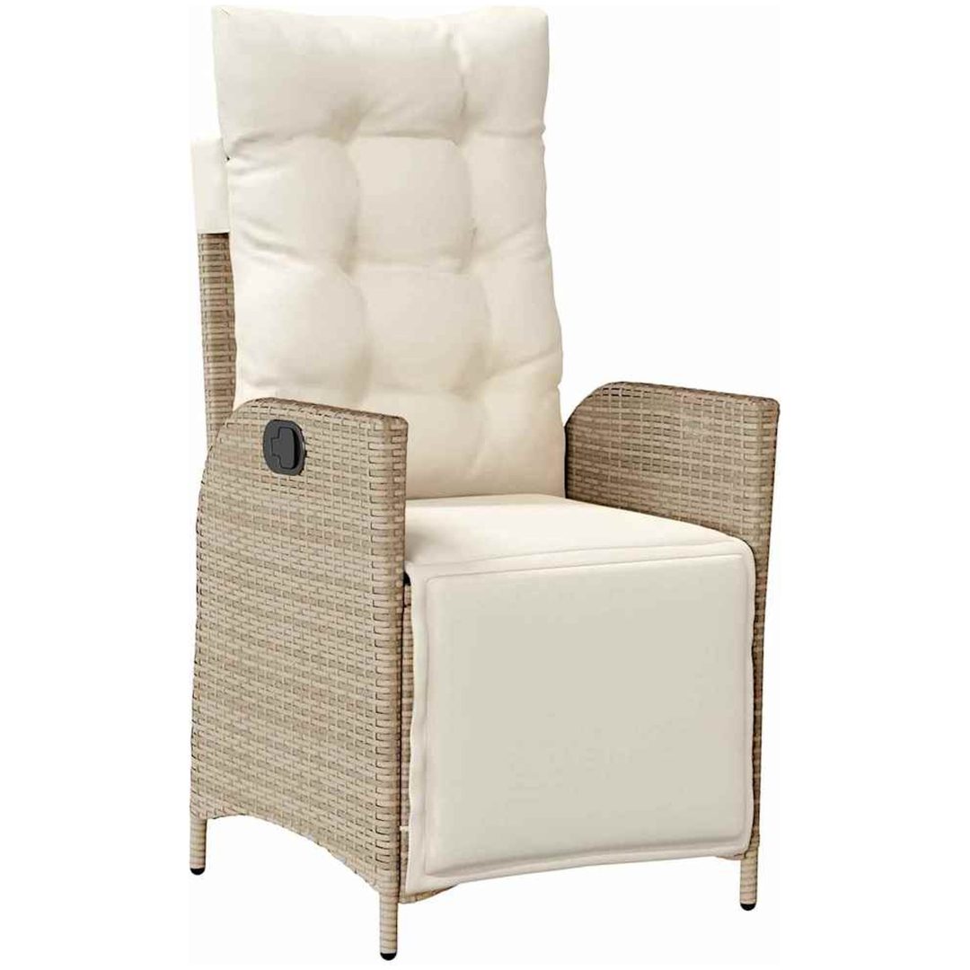9 Delars Trädgårdsmöbelset i Beige Poly Rattan vidaXL 200 x 80 x 73 cm – bild 5