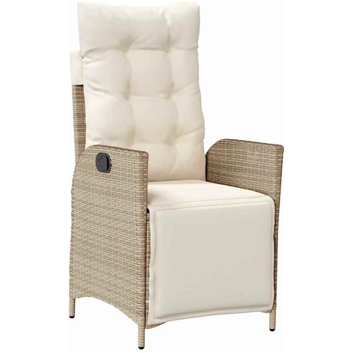 9 Delars Trädgårdsmöbelset i Beige Poly Rattan vidaXL 200 x 80 x 73 cm – bild 5