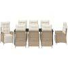 9 Delars Trädgårdsmöbelset i Beige Poly Rattan vidaXL 200 x 80 x 73 cm – miniatyr 6