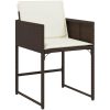 9-delars trädgårdsmöbelset med kuddar, brunt poly-rattan. vidaXL 200 x 80 x 73 cm – miniatyr 6