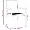 9-delars trädgårdsmöbelset Svart Textilene och Stål vidaXL 55x200x61.5 - 90 cm – miniatyr 9