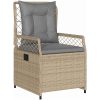 9 Delars Trädgårdsmöbler Set Beige Poly Rattan vidaXL 200 x 80 x 73 cm – miniatyr 5