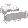 9 Delars Trädgårdsofa Set med Kuddar Grå Poly Rattan vidaXL Stor – miniatyr 8