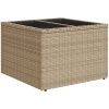 9-delars trädgårdsofaset med kuddar beige poly rattan vidaXL 55 x 55 x 37 cm – miniatyr 6