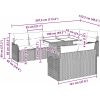 9-delars trädgårdsoff-set med dynor Beige Poly Rattan vidaXL Stor – miniatyr 5
