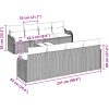 9-delars Trädgårdsoff Set med Kuddar Ljusgrå Poly Rattan vidaXL Stor – miniatyr 8