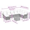 9-delars Trädgårdsoff Set med Kuddar Svart Poly Rattan Akacia vidaXL 55 x 55 x 37 cm – miniatyr 11