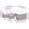 9 Delars Trädgårdsoff Set med Kuddar Svart Poly Rattan vidaXL Stor – miniatyr 9