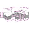9-delars trädgårdsoffagrupp med kuddar Beige Poly Rottning vidaXL Stor – miniatyr 12