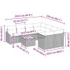 9 Delars Trädgårdsoffamöbelset med Kuddar Svart Poly Rattan vidaXL 55 x 55 x 37 cm – miniatyr 9