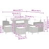 9 Delars Trädgårdsoffasats med Kuddar Beige Poly Rattan Akacia vidaXL Medium – miniatyr 12