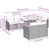 9 Delars Trädgårdsoffaset med Kuddar Brun Poly Rottning vidaXL Stor – miniatyr 9