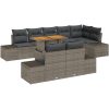9-delars Trädgårdsoffaset med Kuddar i Grått vidaXL 100 x 55 x 73 cm – miniatyr 2
