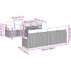 9 Delars Trädgårdsoffset med Kuddar Ljusgrå Polyroting vidaXL Stor – miniatyr 10