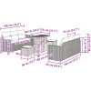 9-delars trädgårdsoffset med kuddar svart poly rotting akacia vidaXL Singel, 2 - Sits, 90 cm – miniatyr 12